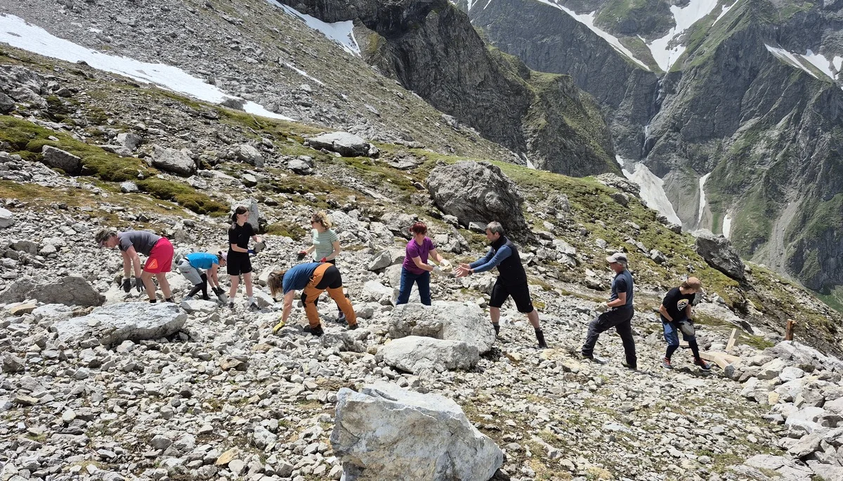 Helfereinsatz am Waltenberger Haus | © DAV Allgäu-Immenstadt 