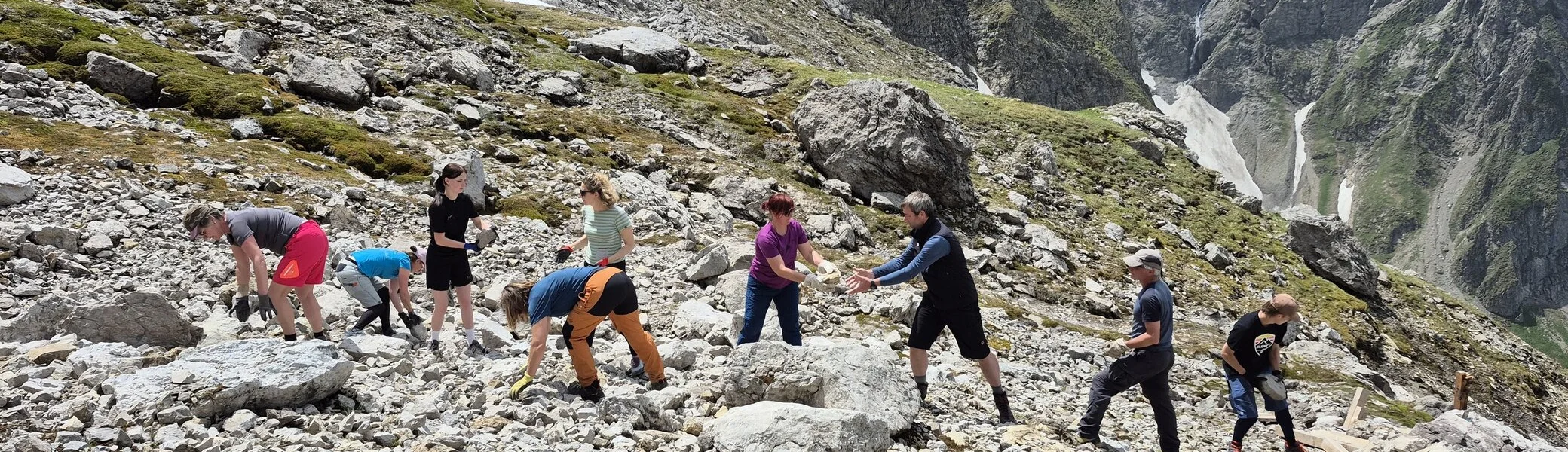 Helfereinsatz am Waltenberger Haus | © DAV Allgäu-Immenstadt 