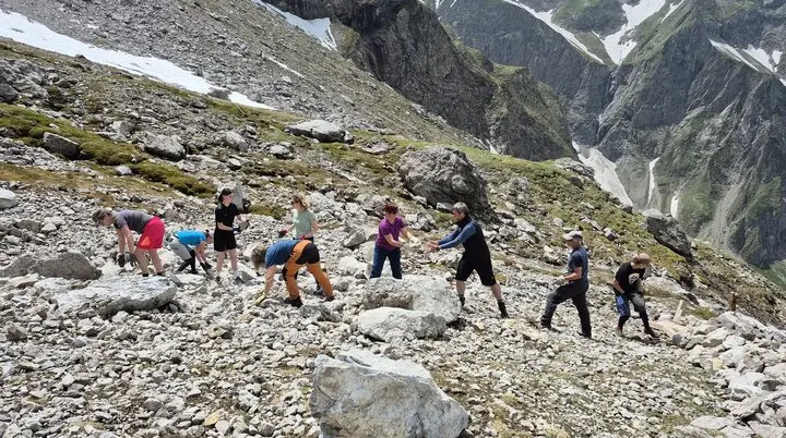 Helfereinsatz am Waltenberger Haus | © DAV Allgäu-Immenstadt 