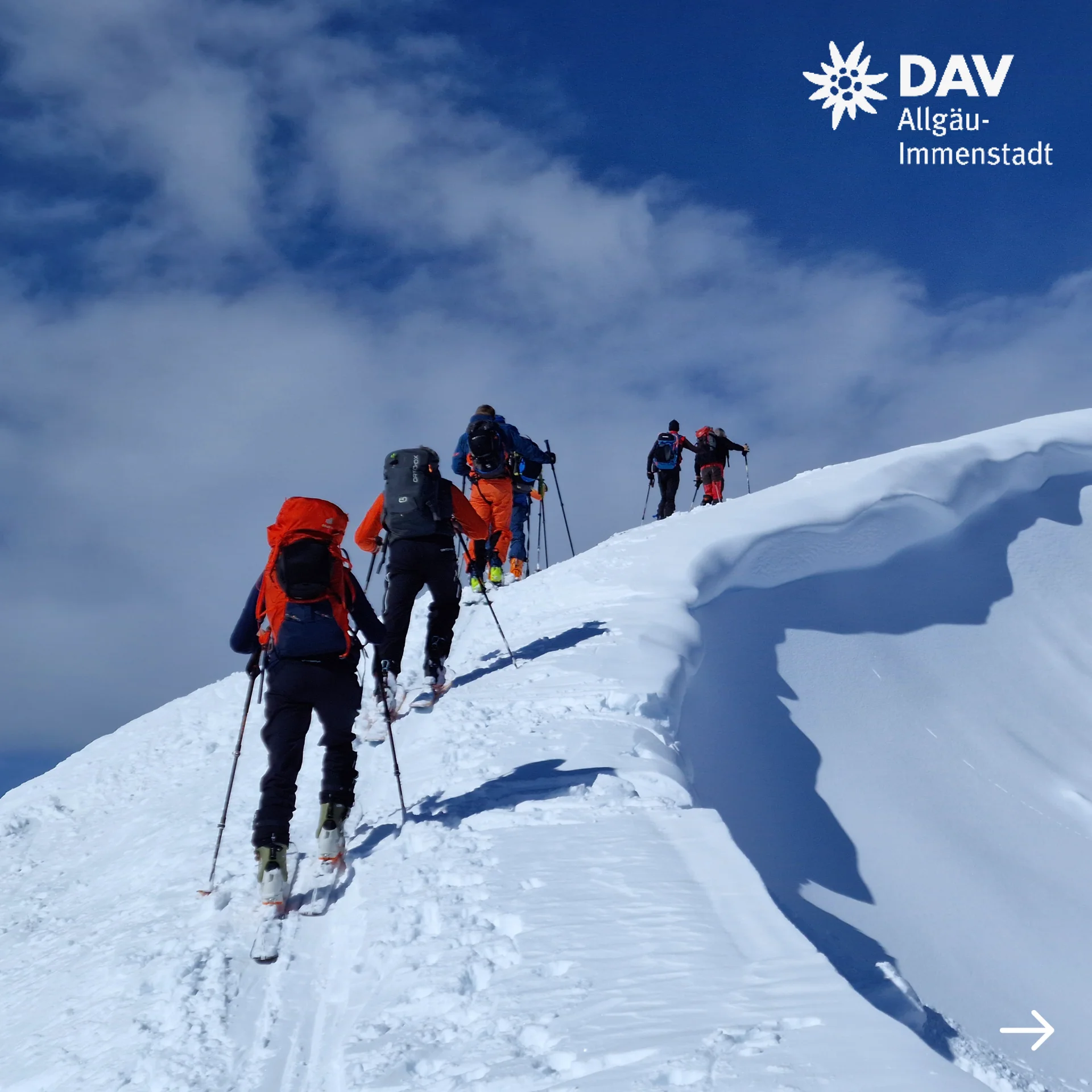 Skitourengruppe im Winter | © DAV Allgäu-Immenstadt