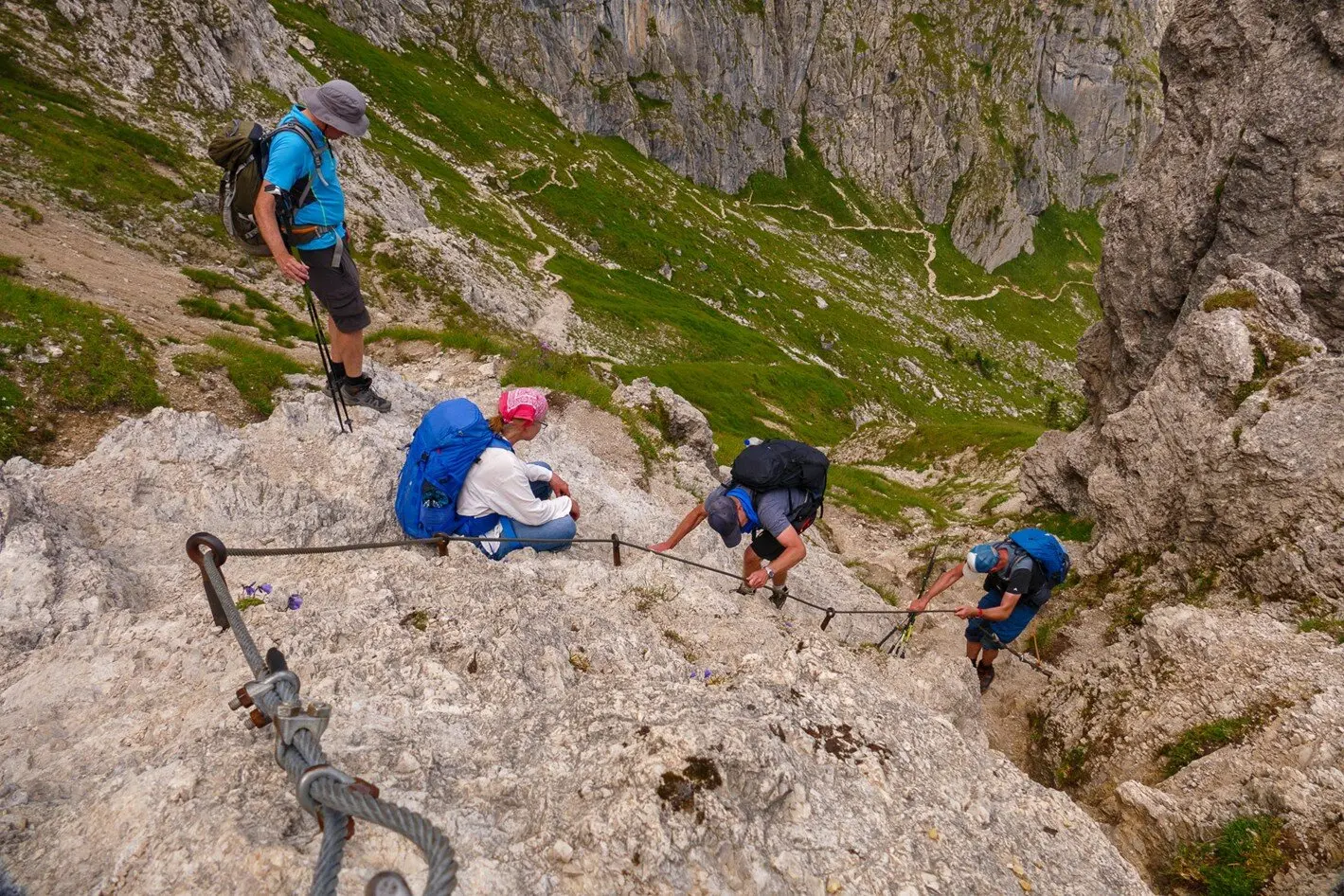 Abstieg von der Große Klammspitz zur Brunnenkopfhütte | © DAV Allgäu-Immenstadt 