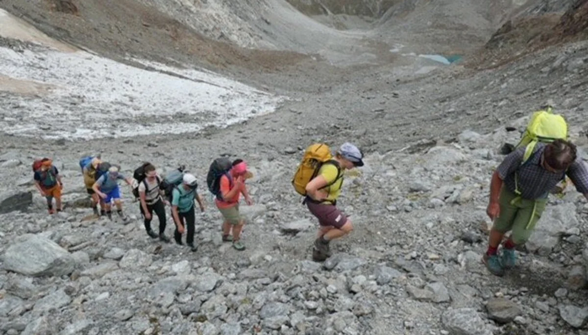 Aufstieg im Schotterfeld | © Matthias Hill