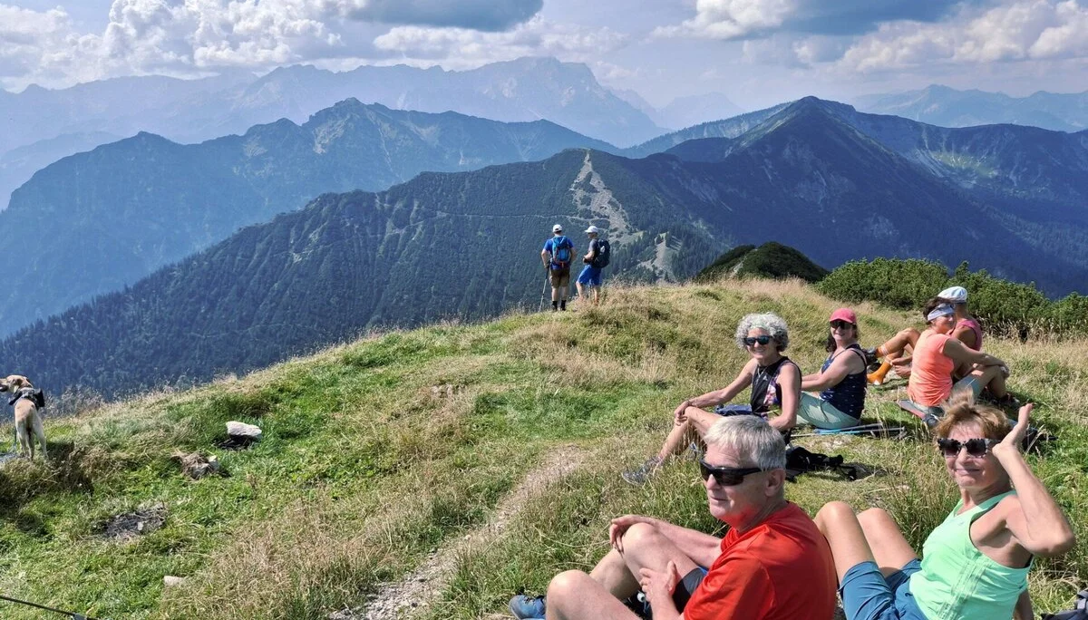 Aussicht während der Pause in die Ammergauer Alpen | © Christiane Frank 