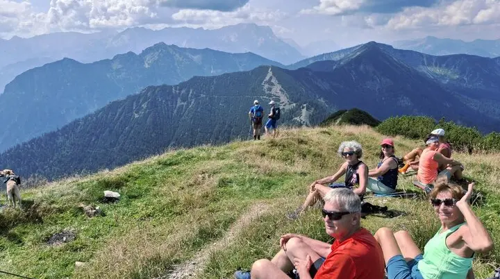Aussicht während der Pause in die Ammergauer Alpen | © Christiane Frank 