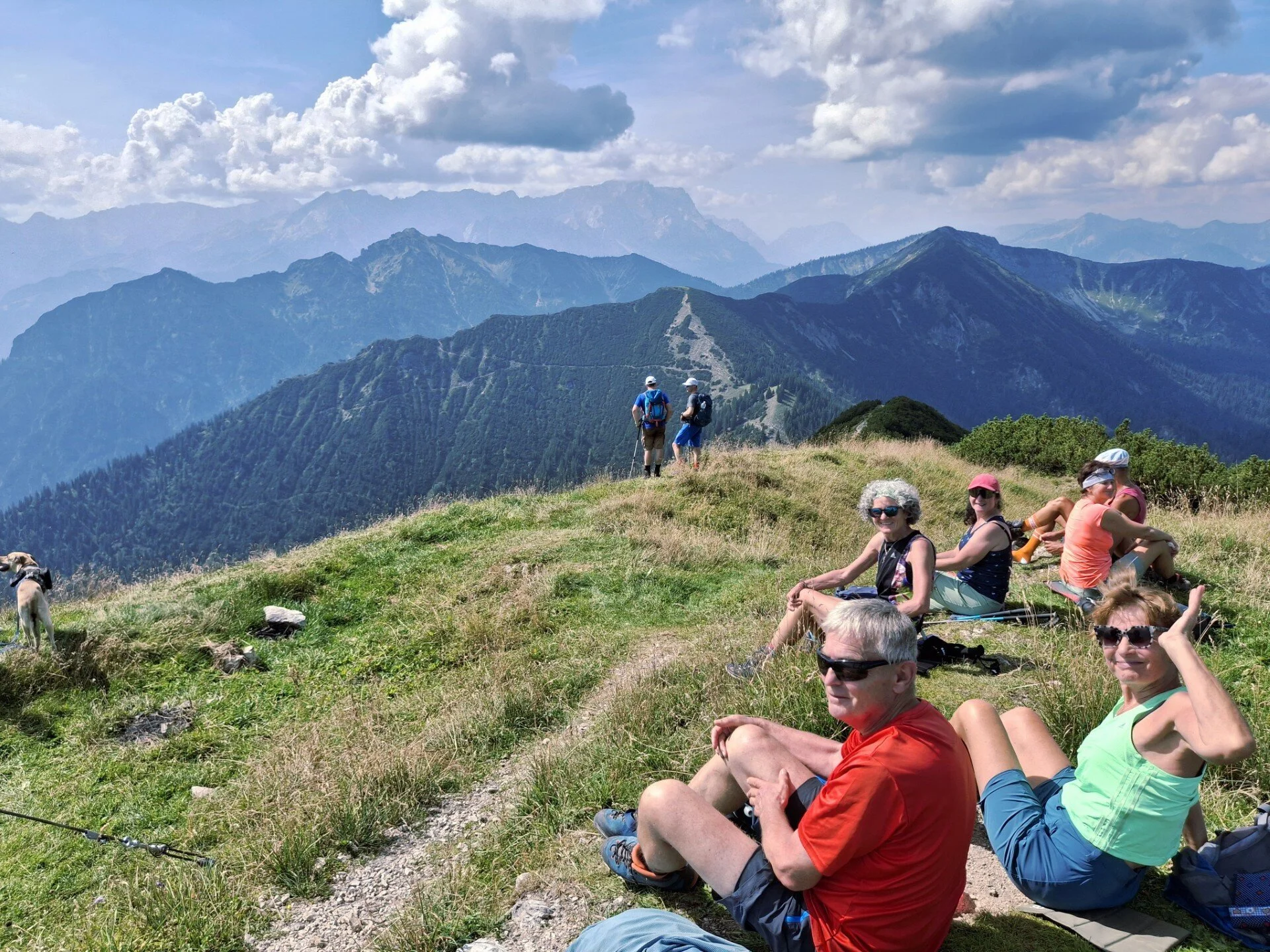 Aussicht während der Pause in die Ammergauer Alpen | © Christiane Frank 