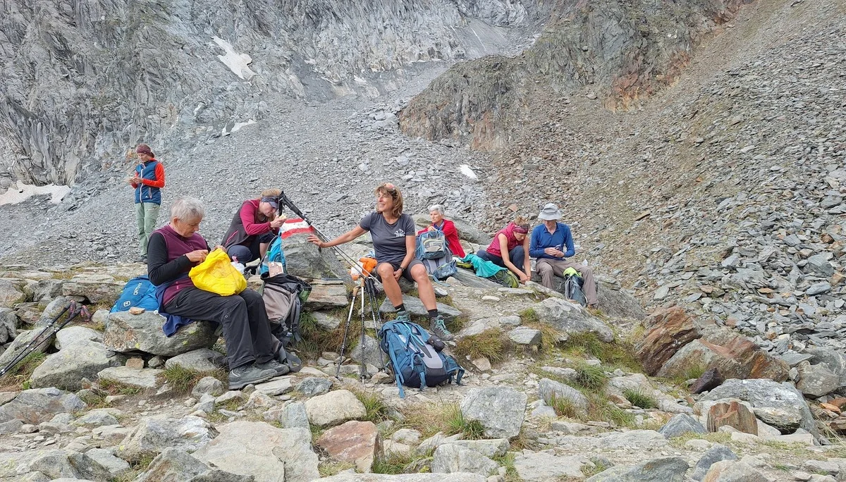 Brotzeitpause beim Wandern | © Dieter Merrath