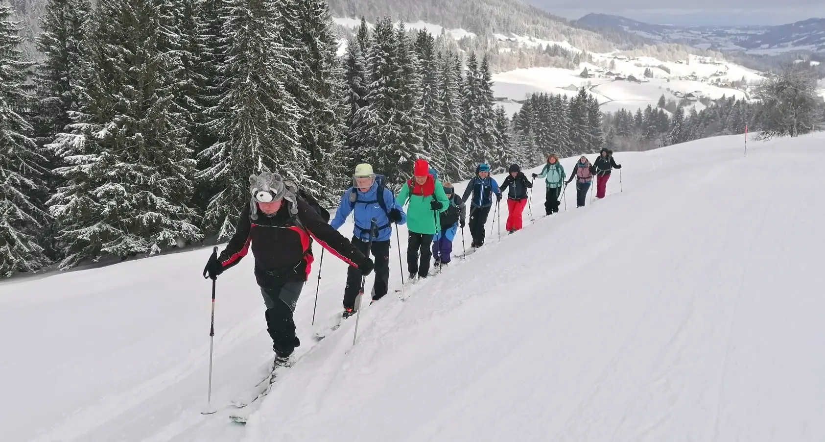 Aufstieg bei der Faschingsskitour | © DAv Allgäu-Immenstadt 