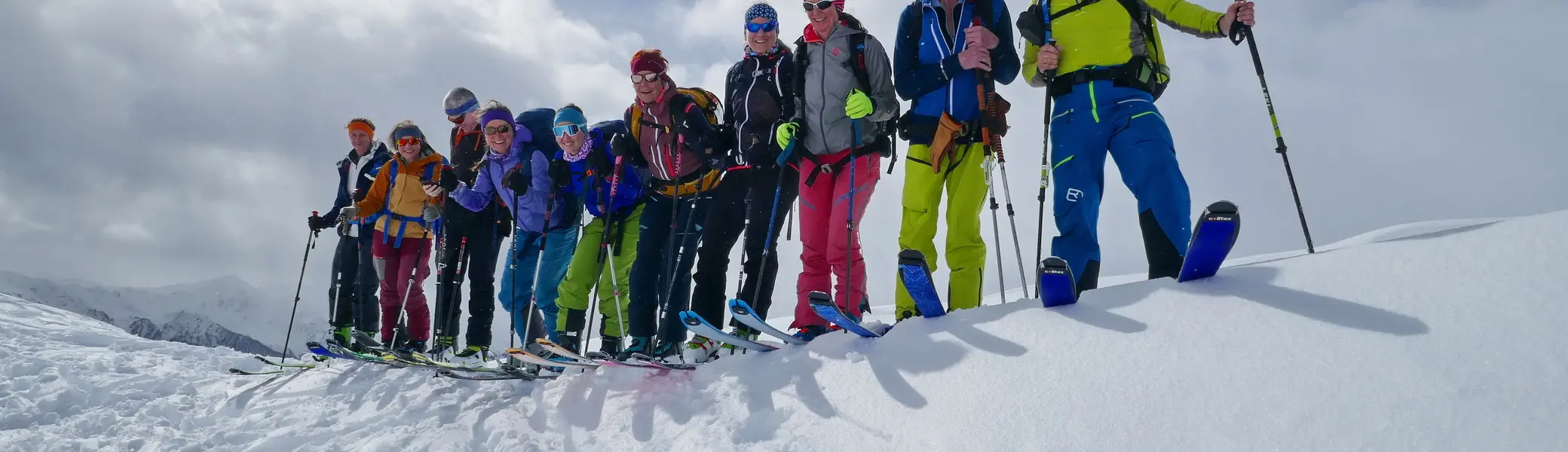 Gruppenbild während der Skitourentage im Matschertal  | © DAV Allgäu-Immenstadt 