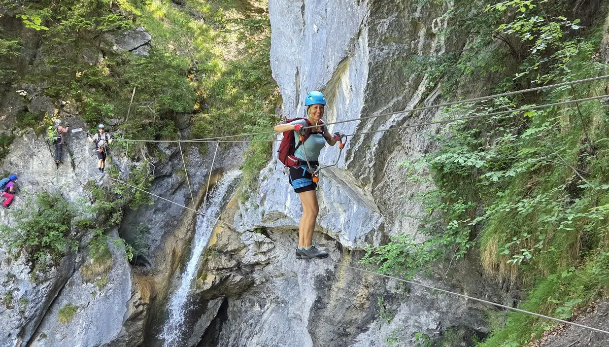 Seilbrücke am Wasserfall Klettersteig | © DAV Allgäu-Immenstadt 