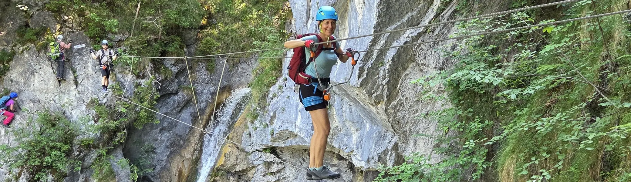 Seilbrücke am Wasserfall Klettersteig | © DAV Allgäu-Immenstadt 