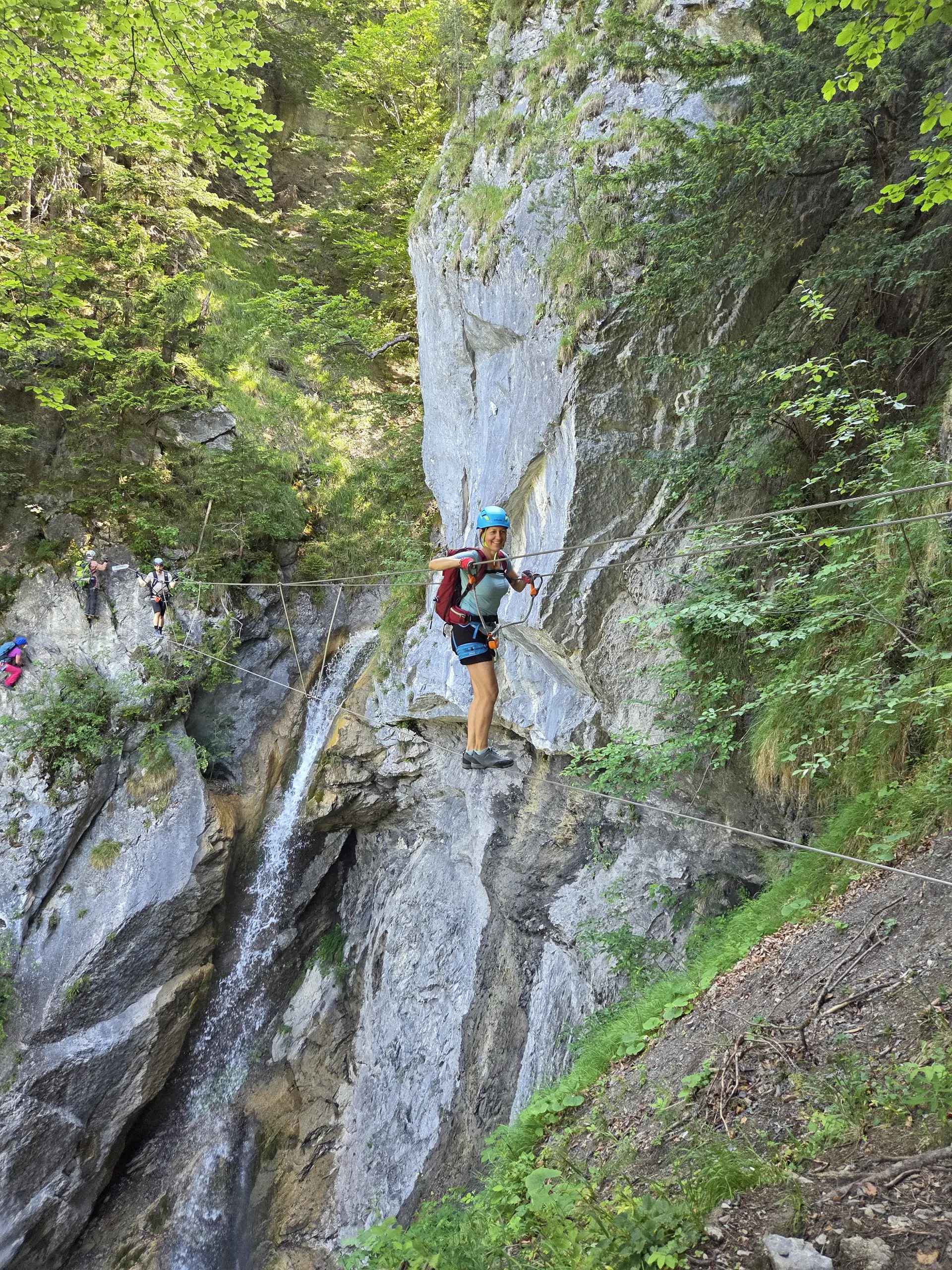 Seilbrücke am Wasserfall Klettersteig | © DAV Allgäu-Immenstadt 