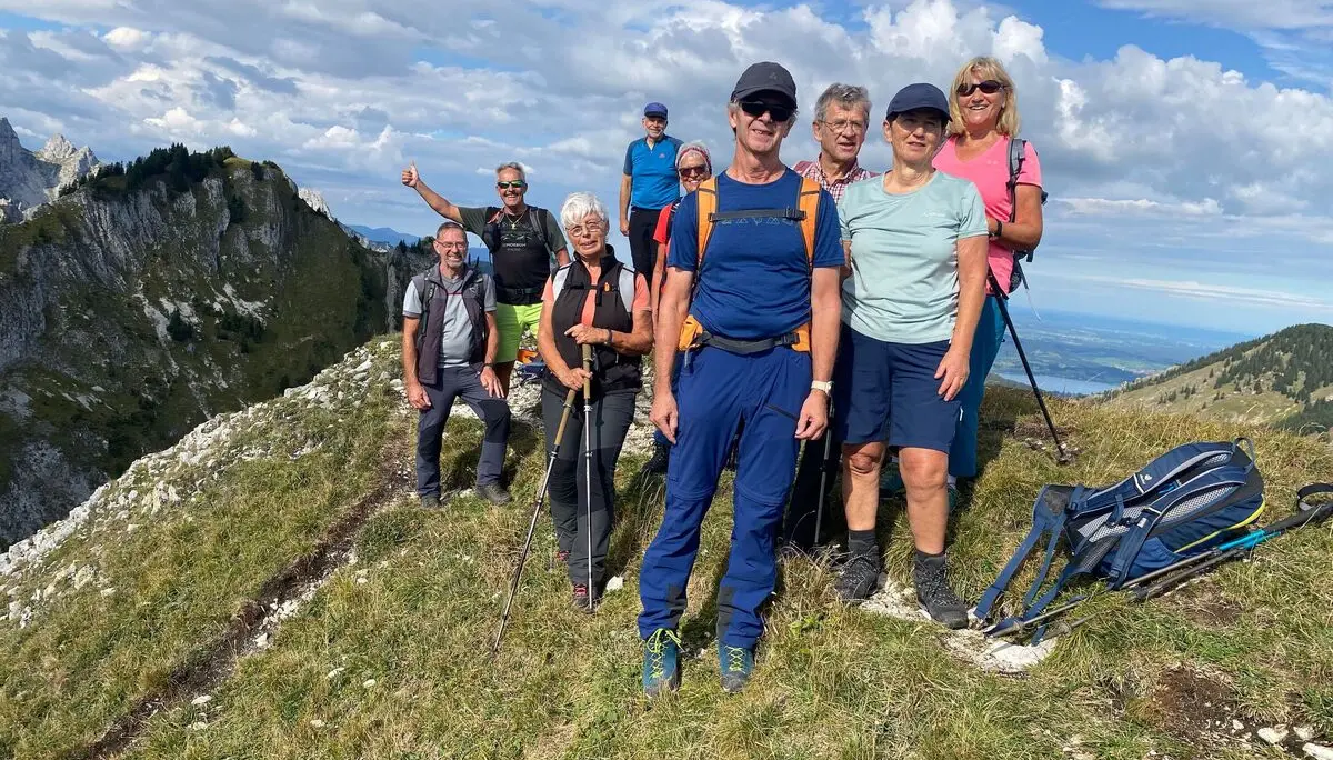 Gruppenbild mit Wanderer  | © DAV Allgäu Immenstadt 