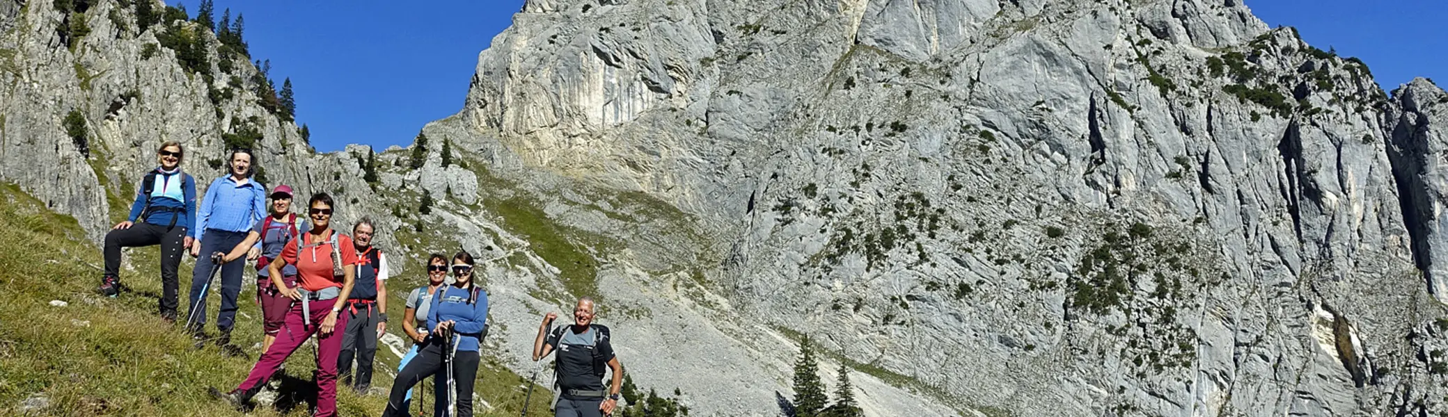 Wanderer in felsigem Gebirge  | © DAV Allgäu Immenstadt 