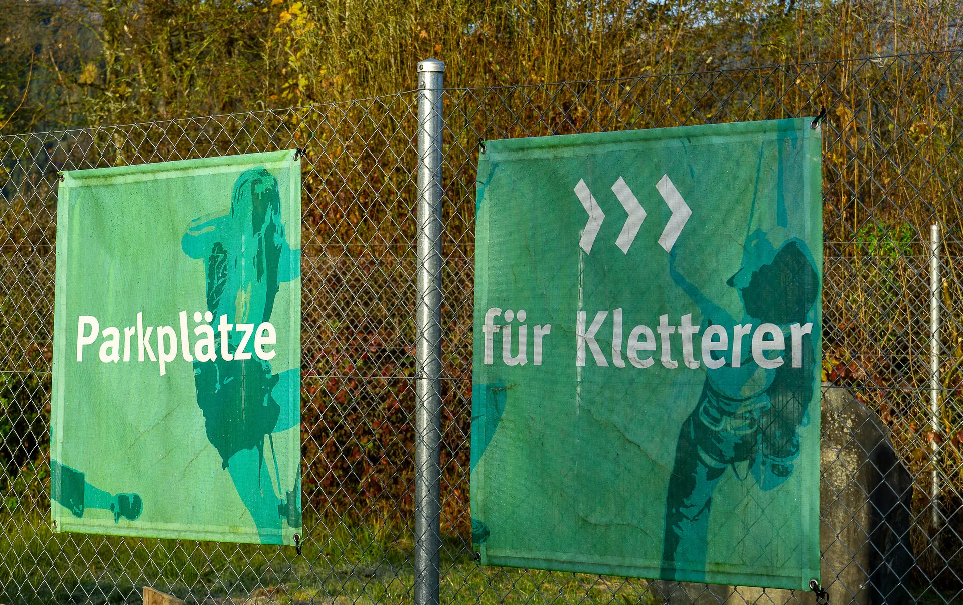 Parkplatzschilder Kletterzentrum Sonthofen | © Anna Eckel 
