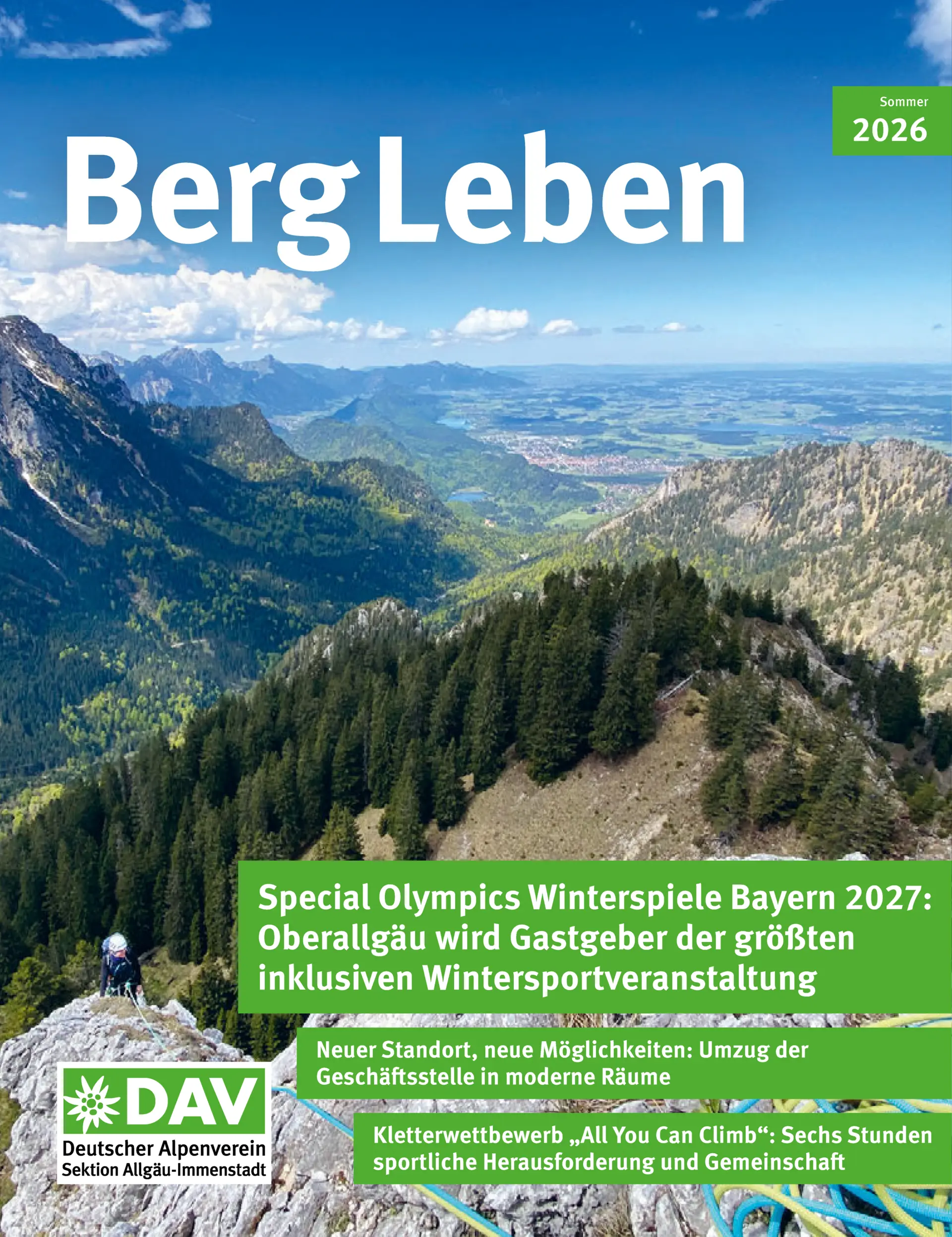Titelbild Sektionsmagazin Sommer 2026 | © DAV Allgäu-Immenstadt