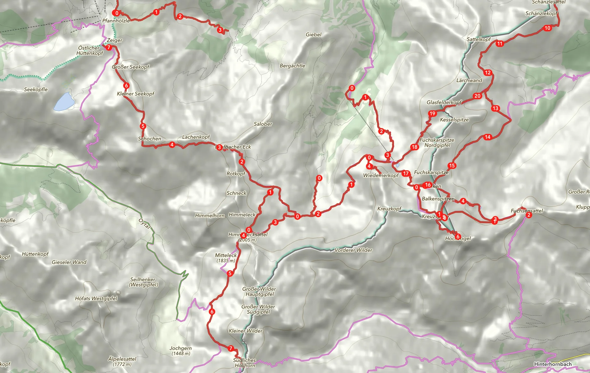 Wegegebiet Edmund-Probst-Haus und Prinz-Luitpold-Haus | © DAV Allgäu-Immenstadt
