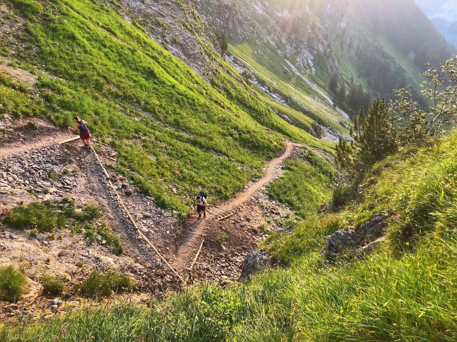 Der sanierte Notabstieg zum Vilsalpsee (Etappe 2) | © Bergparadiese.de · Björn Ahrndt